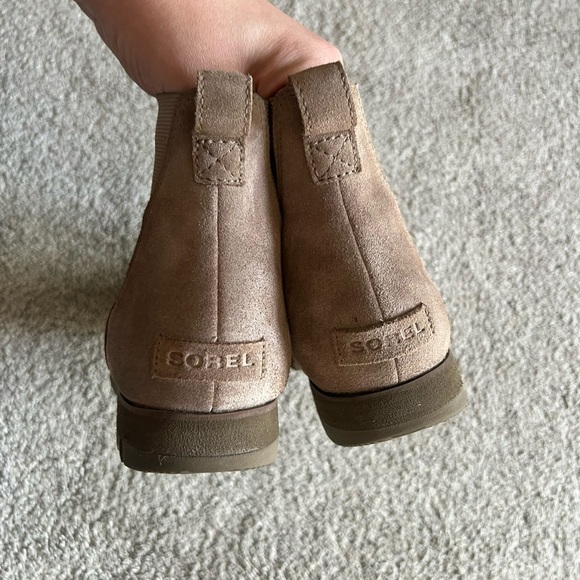Sorel Harlow Size 11 Chelsea Boots Ash Brown Suede NL3335-240 Pull-On Waterproof - Picture 5 of 6